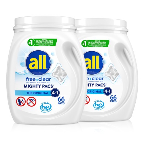 Laundry detergent pacs - laundry,